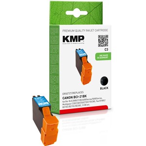 KMP 0900,0001 - Tintenpatrone, schwarz, kompatibel zu Canon BCI-21BK