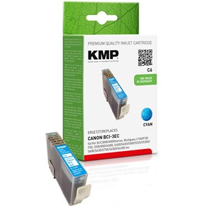 KMP 0957,0003 - Tintenpatrone cyan, kompatibel zu Canon BCI-3eC