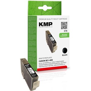 KMP 0958,0001 - Tintenpatrone schwarz, kompatibel zu Canon BCI-6BK