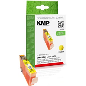 KMP 0958,0009 - Tintenpatrone yellow, kompatibel zu Canon BCI-6Y