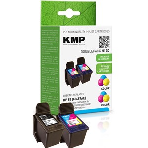 KMP 0995,4022 - Tintenpatronen Doppelpack, color, kompatibel zu HP C9503AE, HP57