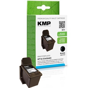 KMP 0995,4561 - Tintenpatrone, wiederaufbereitet, kompatibel zu HP 56