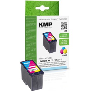 KMP 1018,4330 - Tintenpatrone, color, kompatibel zu Lexmark 18C0033, Nr.33