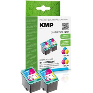 KMP 1025,4021 - Tintenpatronen Doppelpack, color, kompatibel zu HP C9505EE, HP344
