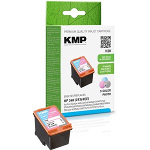 KMP 1026,4348 - Foto-Tintenpatrone, 3 Photofarben, kompatibel zu HP C9369E