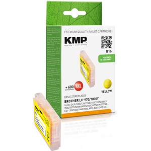 KMP 1060,0009 - Tintenpatrone, yellow, kompatibel zu Brother LC-970Y
