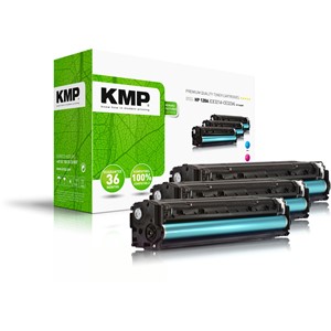 KMP 1227,0030 - Tonerkassetten Multipack, cyan, magenta, yellow, kompatibel zu 128A (CE321A, CE322A, CE323A)
