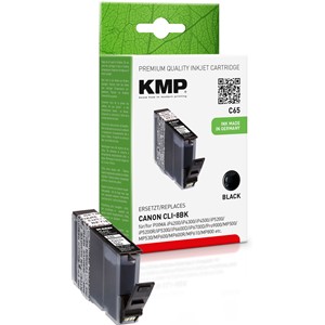 KMP 1503,0001 - Tintenpatrone mit Chip, schwarz, ersetzt Canon CLI-8Bk