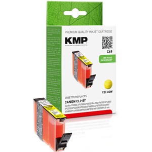 KMP 1505,0009 - Tintenpatrone mit Chip, yellow, ersetzt Canon CLI-8Y