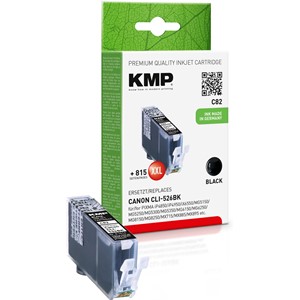KMP 1514,0001 - Tintenpatrone mit Chip, schwarz, kompatibel zu Canon CLI-526Bk