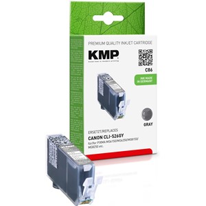KMP 1515,0041 - Tintenpatrone mit Chip, grey, kompatibel zu Canon CLI-526GY