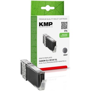 KMP 1519,0041 - Tintenpatrone, grau, kompatibel zu Canon CLI-551GY XL