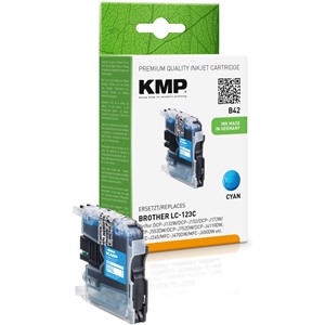 KMP 1525,0003 - Tintenpatrone, cyan, kompatibel zu Brother LC123C