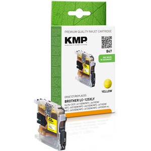KMP 1526,0009 - Tintenpatrone, yellow, kompatibel zu Brother LC125XLY