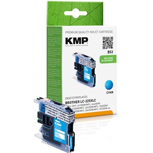 KMP 1530,0003 - Tintenpatrone, cyan, kompatibel zu Brother LC225XLC