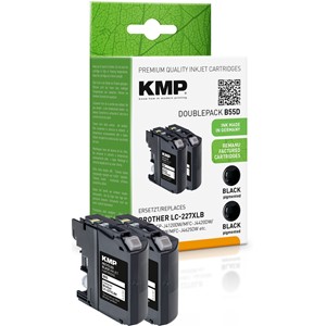 KMP 1531,4021 - Tintenpatronen Doppelpack, schwarz, kompatibel zu LC227XLBK