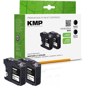 KMP 1532,4021 - Tintenpatronen Doppelpack, schwarz, kompatibel zu LC229XLBK