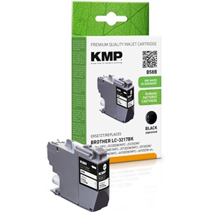 KMP 1537,4801 - Tintenpatrone, schwarz, kompatibel zu Brother LC3217BK