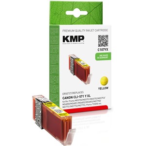 KMP 1569,0009 - Tintenpatrone, yellow, kompatibel zu Canon CLI571YXL