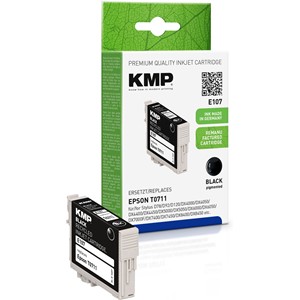 KMP 1607,4001 - Tintenpatrone, schwarz, kompatibel zu Epson T0711