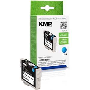 KMP 1608,4003 - Tintenpatrone, cyan, kompatibel zu Epson T0802