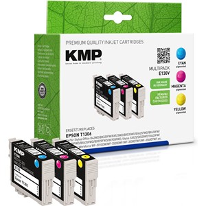 KMP 1618,4050 - Vorteilspack Tintenpatronen, CMY, kompatibel zu Epson T1302, T1303, T1304