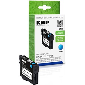 KMP 1622,4003 - Tintenpatrone, cyan, kompatibel zu Epson 18XL T1812