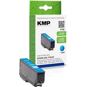 KMP 1626,4003 - Tintenpatrone, cyan, kompatibel zu Epson 26XL (T2632)