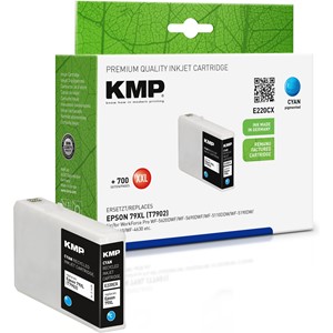 KMP 1628,4003 - Tintenpatrone, cyan, kompatibel zu Epson 79XL (T7902)