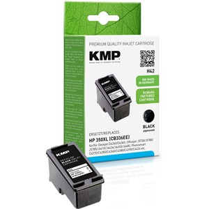 KMP 1706,4350 - Tintenpatrone, schwarz, kompatibel zu HP CB336EE, HP350XL