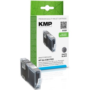 KMP 1713,8040 - Tintenpatrone, photo schwarz, kompatibel zu HP 364 (CB317EE)