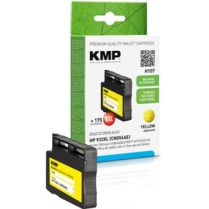 KMP 1726,4009 - Tintenpatrone, recycled, mit Chip, yellow, kompatibel zu HP 933XL (CN056AE)
