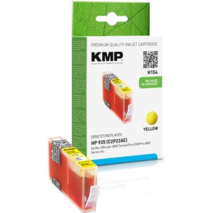 KMP 1744,8009 - Tintenpatrone, yellow, kompatibel zu 935 (C2P22AE)