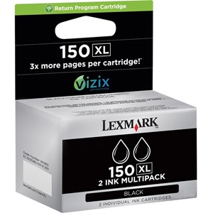 Lexmark 14N1813E - 150XL Tintenpatronen Doppelpack, schwarz