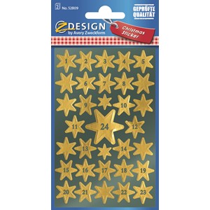 Z-Design 52809 - Sticker Glanzfolie Sterne gold