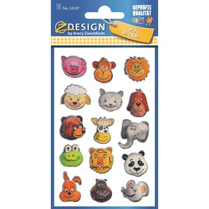 Z-Design 53157 - 3D Sticker Tierköpfe