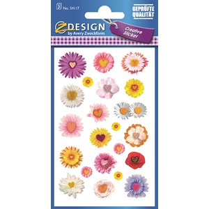 Z-Design 54117 - Flower Sticker Blumenherzen
