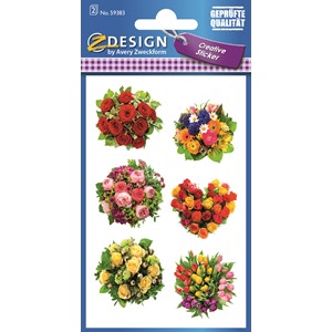 Z-Design 54383 - Papier Sticker Sträuße