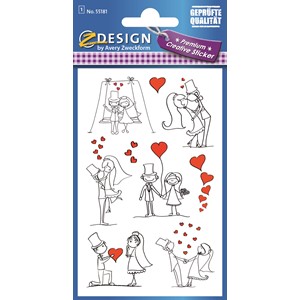Z-Design 55181 - Papier Sticker Brautpaar