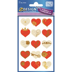 Z-Design 57025 - Premium Papier Sticker Herzen