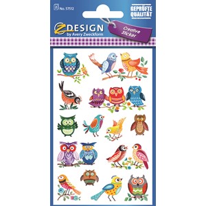 Z-Design 57512 - Papier Sticker Vögel