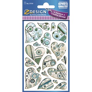 Z-Design 57519 - Sticker Effektfolie Herzentürkis