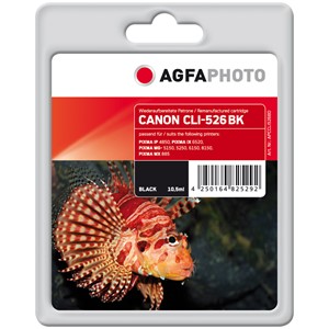 AgfaPhoto APCCLI526BD - Agfaphoto Tintenpatrone, schwarz, ersetzt Canon CLI-526BK