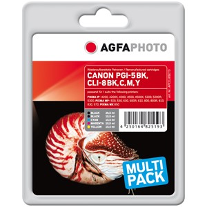 AgfaPhoto APCCLI8SETD - Agfaphoto Tintenpatronen Multipack, 2xschwarz, cyan, magenta, yellow