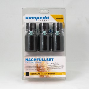 Compedo REFILL03 - Refill-Tintenset für Brother, schwarz
