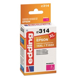 edding 18-314 - Tintenpatrone, magenta, ersetzt Epson T1633