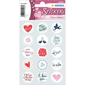 HERMA 15406 - Magic Sticker, Liebesbotschaften, Karton