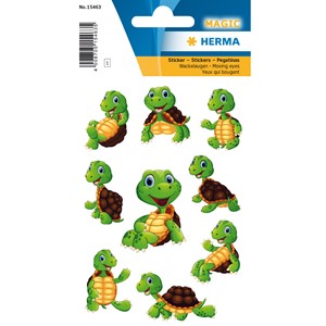 HERMA 15463 - Magic Sticker, Little Turtle, Wackelaugen