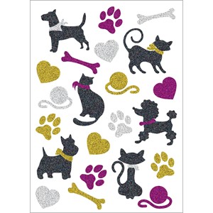HERMA 3273 - Herma Magic Sticker, Katzen + Hunde, glittery