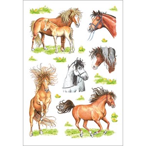 HERMA 3307 - Herma Decor Sticker, Gezeichnete Pferde